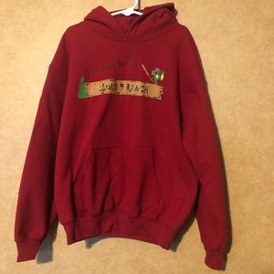 I’d Rather Be At Cloud Ranch 9 Red Hoodie Kid Youth M